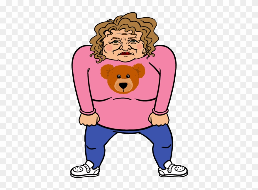 Old Lady Shrug Sticker - Android Clipart