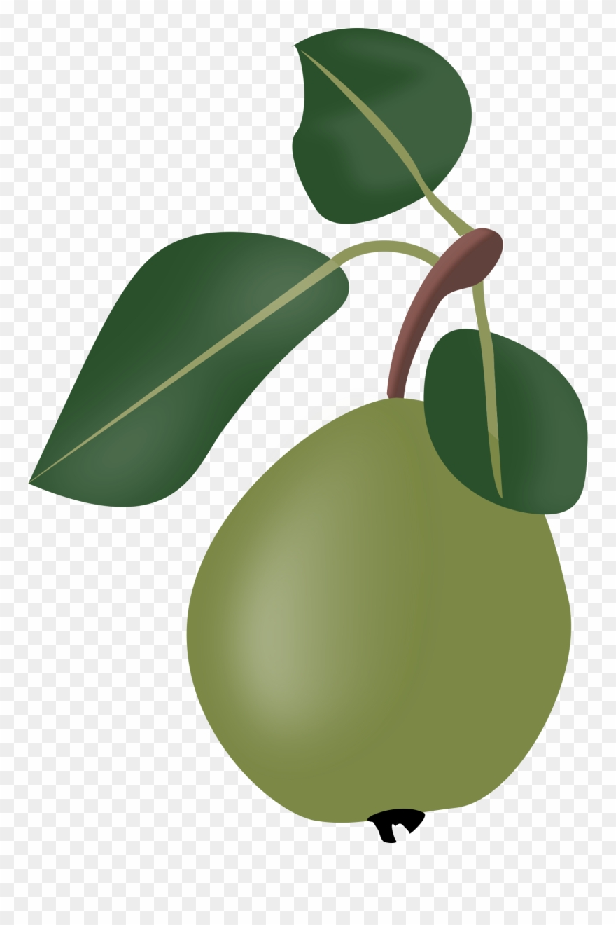 Big Image - Custom Pear With Stem Shower Curtain Clipart