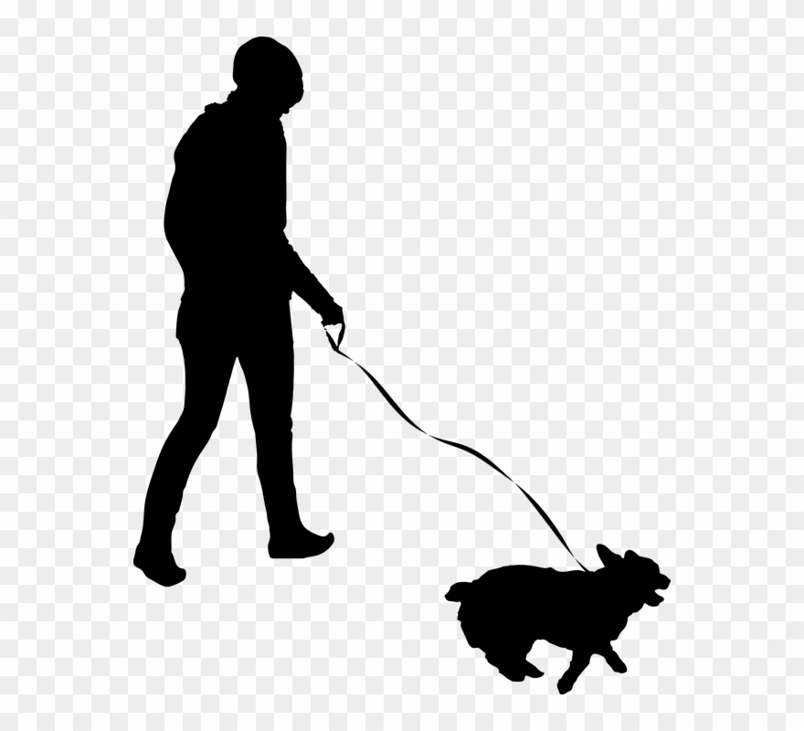 Stick Figure Dog 11, Buy Clip Art - Walking Dog Silhouette Png Transparent Png