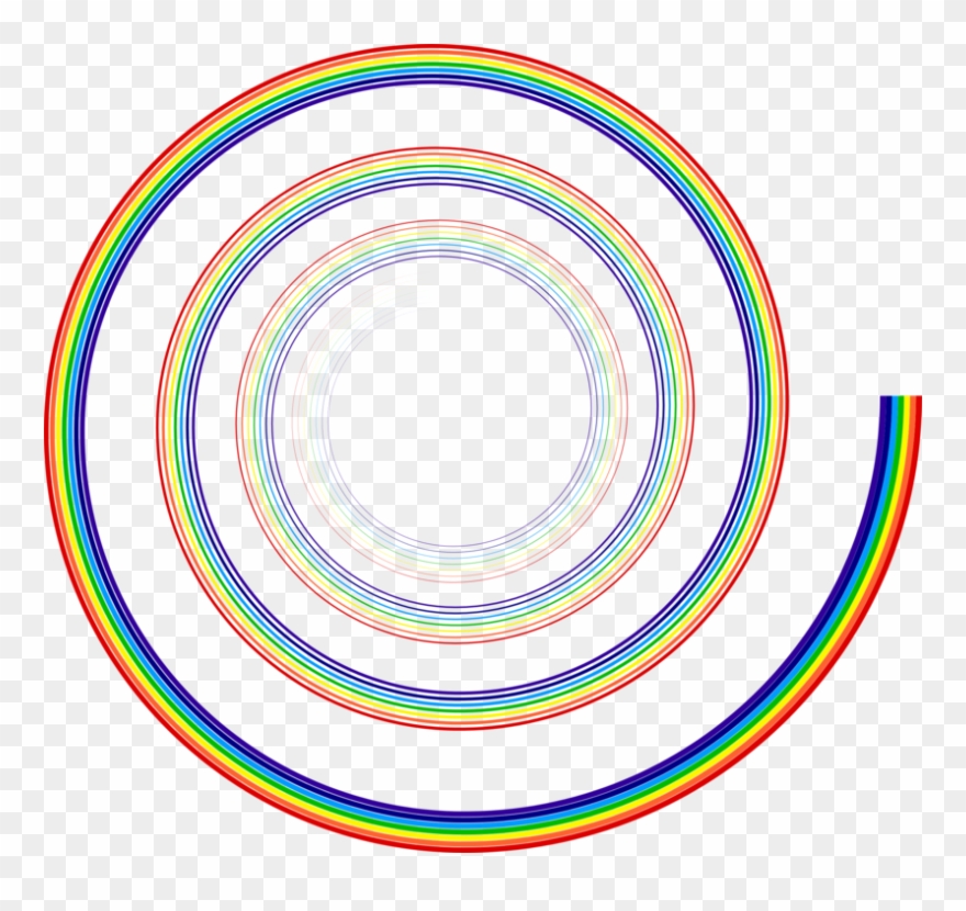 Computer Icons Spiral Symbol Rainbow - Rainbow Spiral Png Clipart