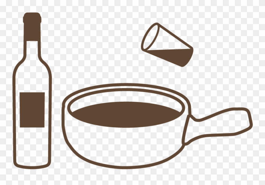 Erwärmen Sie Den Weißwein Und Fügen Sie Die Mischung - Fondue Clipart