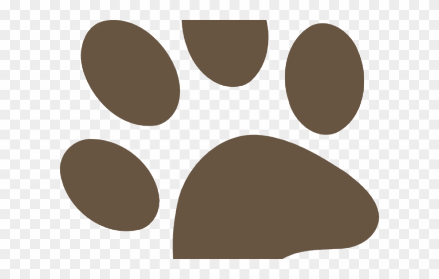 Vector Swirl Clipart Paw Print - Dog - Png Download
