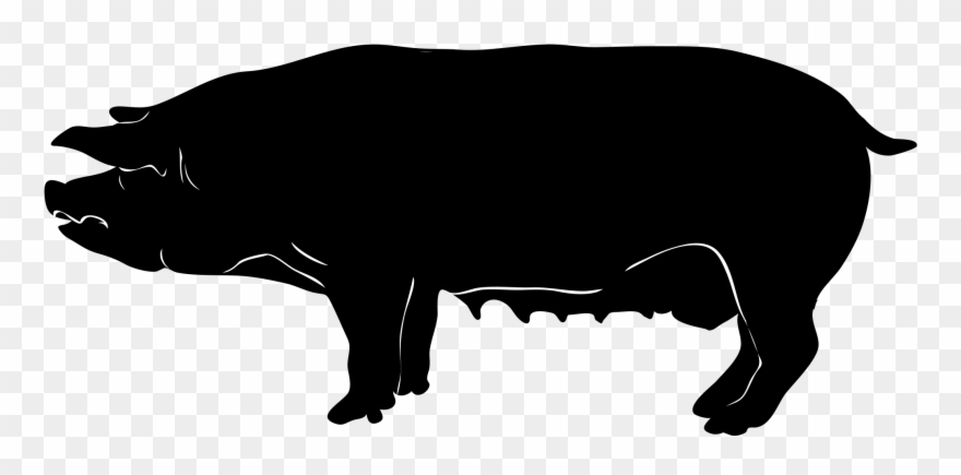 Filepig Silhouette - Pigs Silhouette Png Clipart