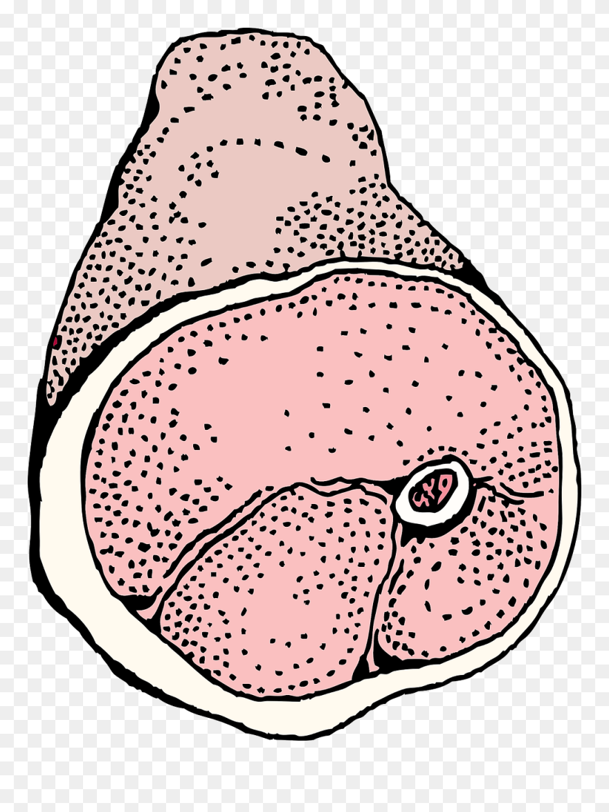 Baked Ham Bacon Salami Smoking - Ham With Transparent Background Clipart