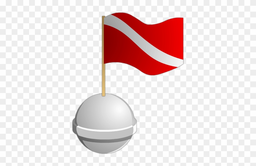 Diving Buoy - White Buoy With Red Horizontal Band Clipart