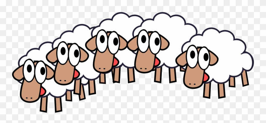 Group Of Sheep Clipart Amp Group Of Sheep Clip Art - Herd Of Sheep Cartoon - Png Download