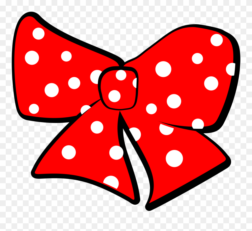 Free Minnie Mouse Bow Template - Minnie Mouse Ribbon Png Clipart