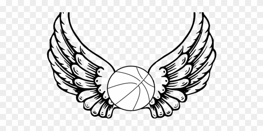 Halo Clipart Memorial Angel - Angel Wings Drawing Simple - Png Download