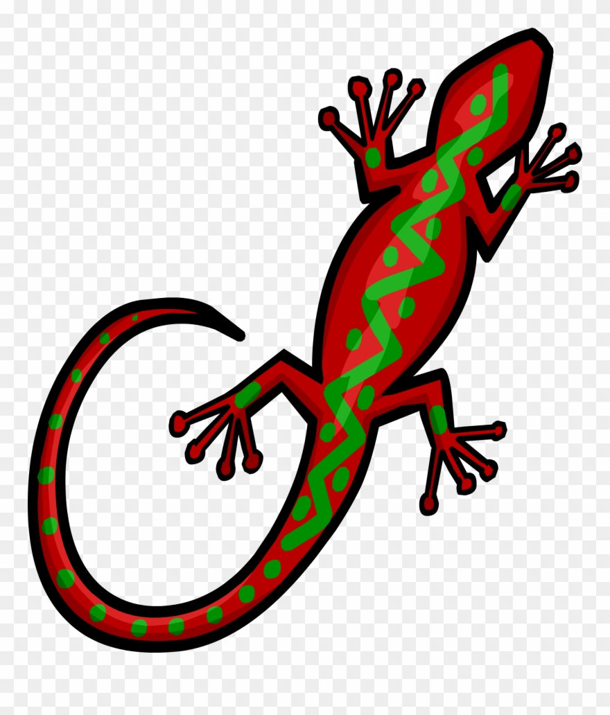 Wall Gecko Sprite 001 - Dragon Lizard Clipart