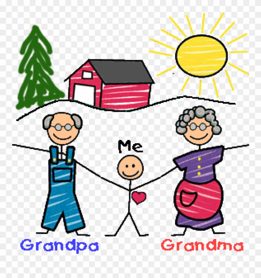 Breakfast Clipart Grandparent - Outline Pictures Of Grandparents - Png Download