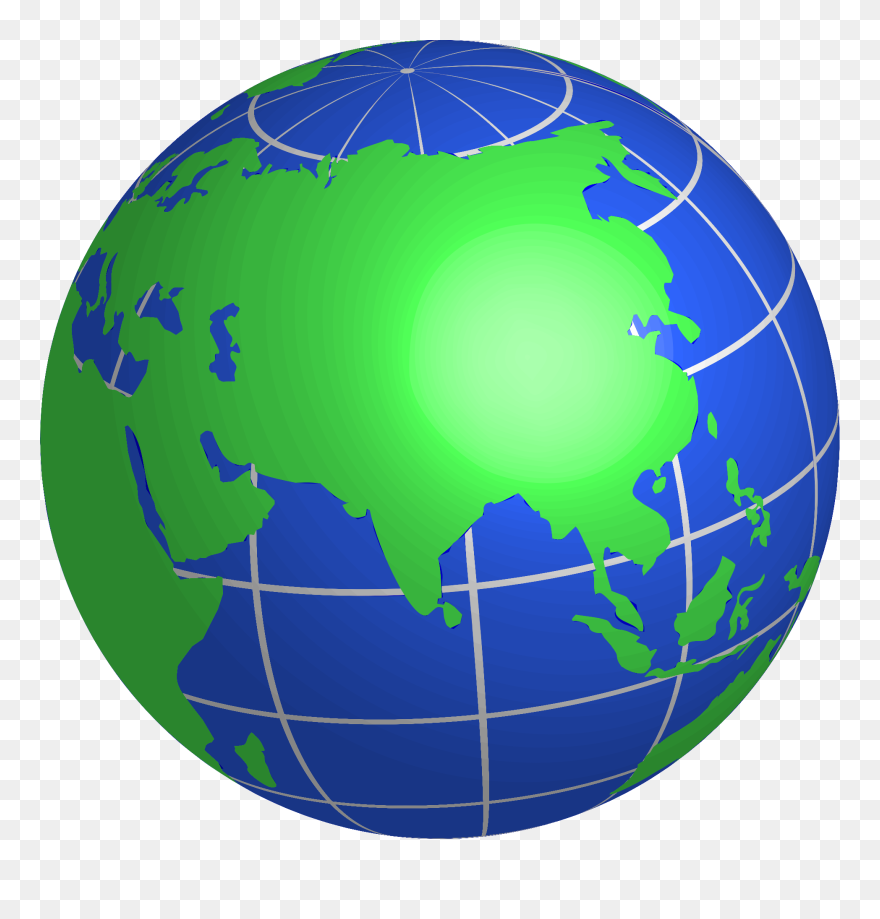 Geography Clipart India - India On Globe Clipart - Png Download