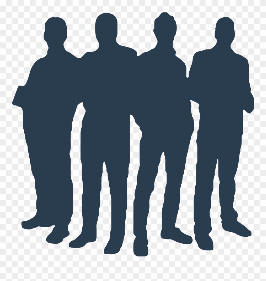 Crowd Clipart Standing - 剪影 團隊 - Png Download