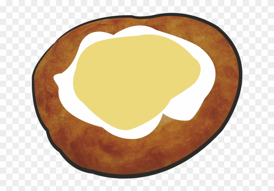 Lángos Is A Deep-fried Dough Served With Garlic, Sour - Lángos Emoji Clipart