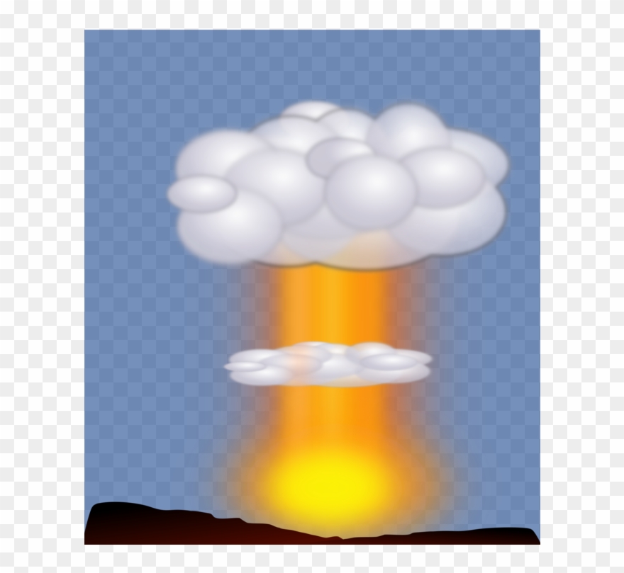 Nuclear Weapon Nuclear Explosion Drawing Mushroom Cloud - Nuke Explosion Clipart Gif - Png Download