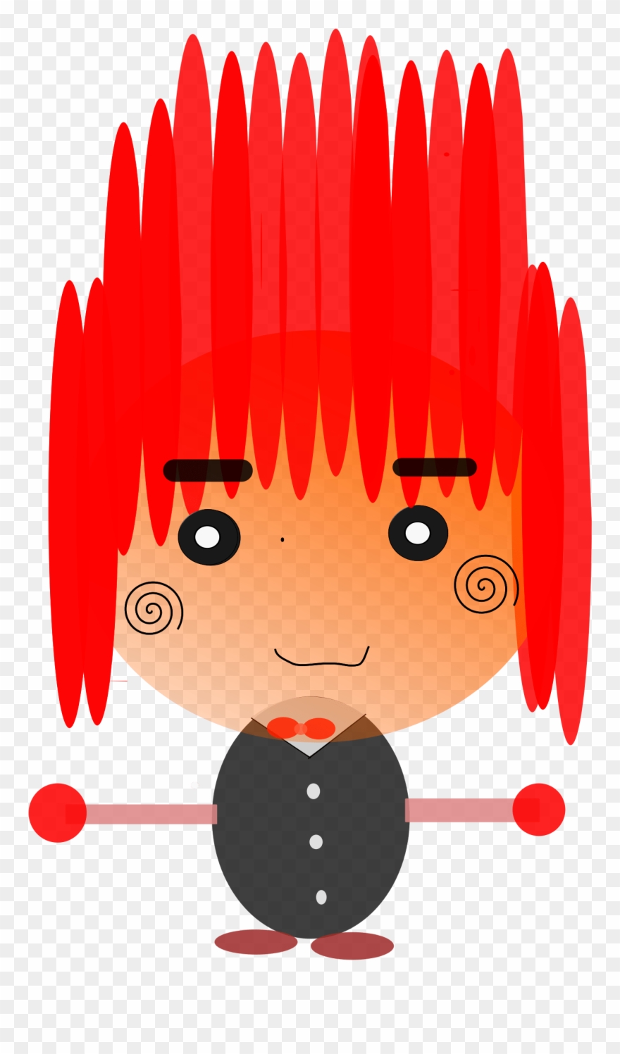Crazy Hair Character Png Images - Clip Art Transparent Png