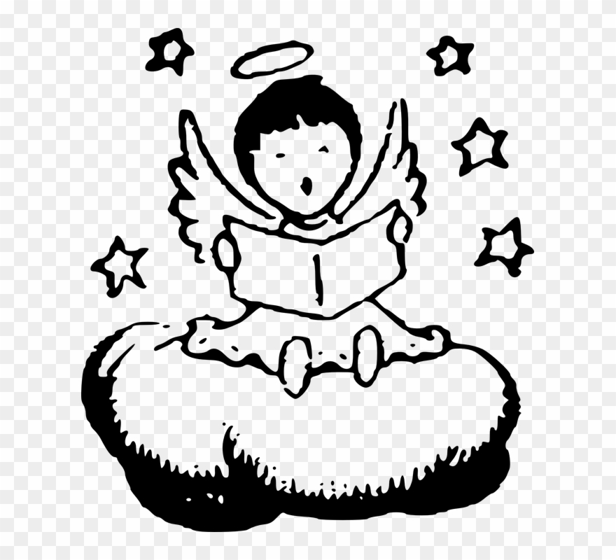 Baby Png Black And White Transparent Melek - Little Angel Black And White Clipart