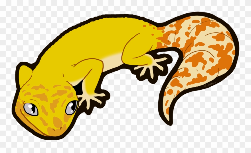Svg Library Clip Lizard Gecko - Leopard Gecko Cartoon Png Transparent Png
