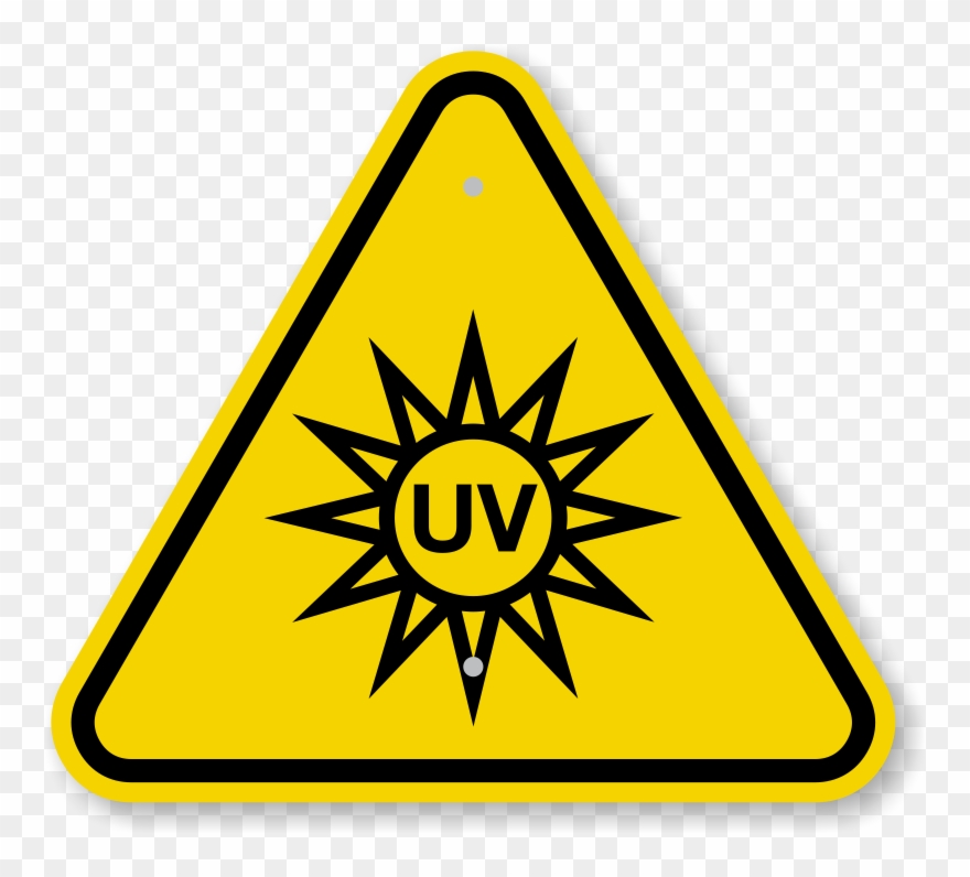 Iso Uv Light Hazard Warning Sign Symbol - Uv Light Clip Art - Png Download