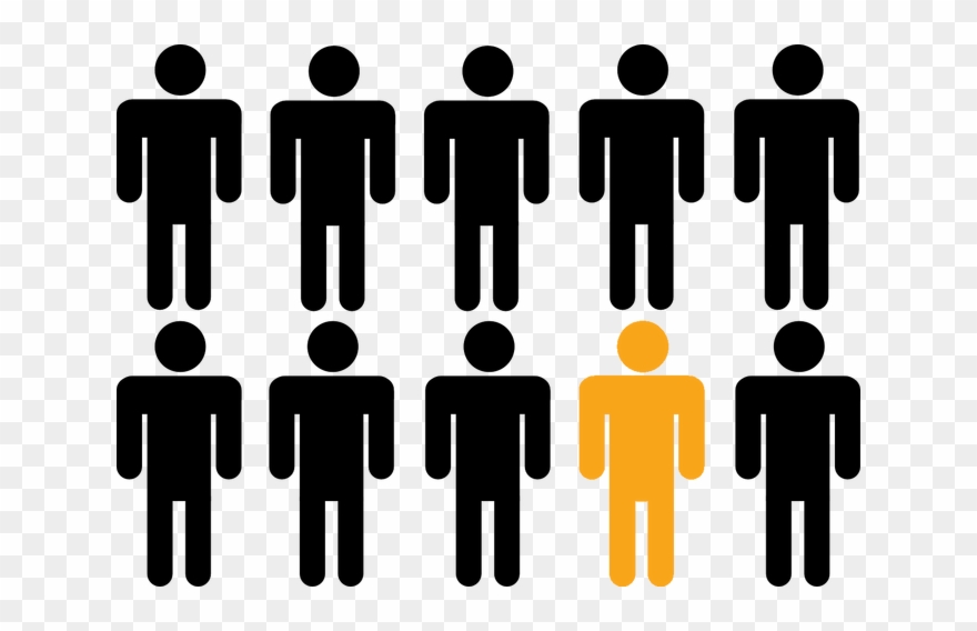 Crowd Clipart Person Icon - Odd One Out - Png Download