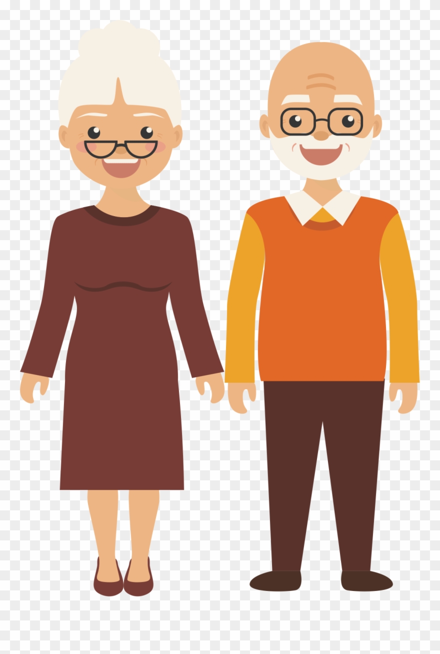 Old Age Clip Art - Elderly People Cartoon Png Transparent Png