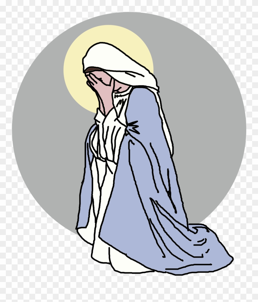 Tomb Drawing Morning Image Freeuse Library - Crying Mary Transparent Clipart