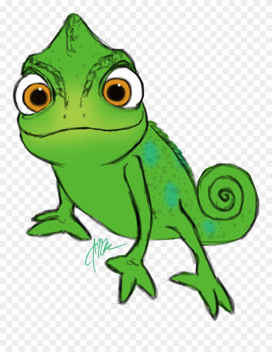 Gecko Clipart Face - Lizard From Tangled - Png Download