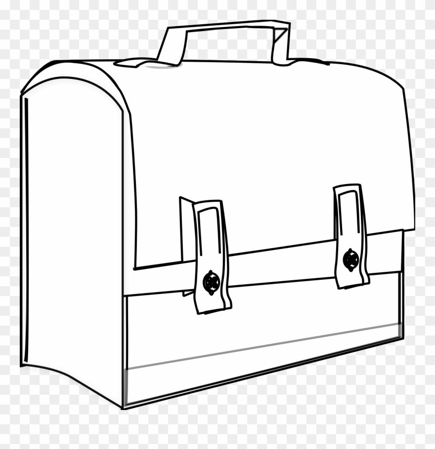 Suitcase Clipart Black And White - Coloring Book - Png Download