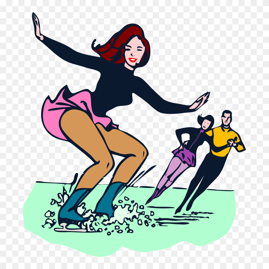 Skate Competition Clip Art Free Vector - Ice Skaters Animated Gifs - Png Download