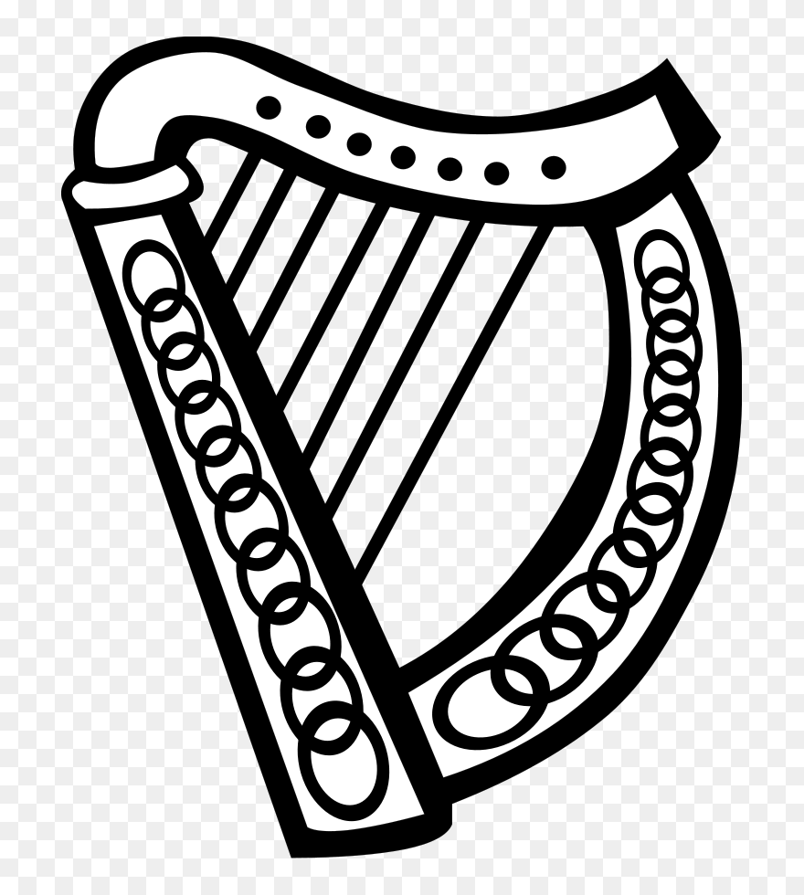 Irish Harp Clip Art - Png Download