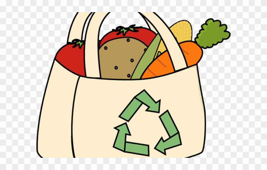 Original - Supermarket Shopping Bag Cartoon Clipart