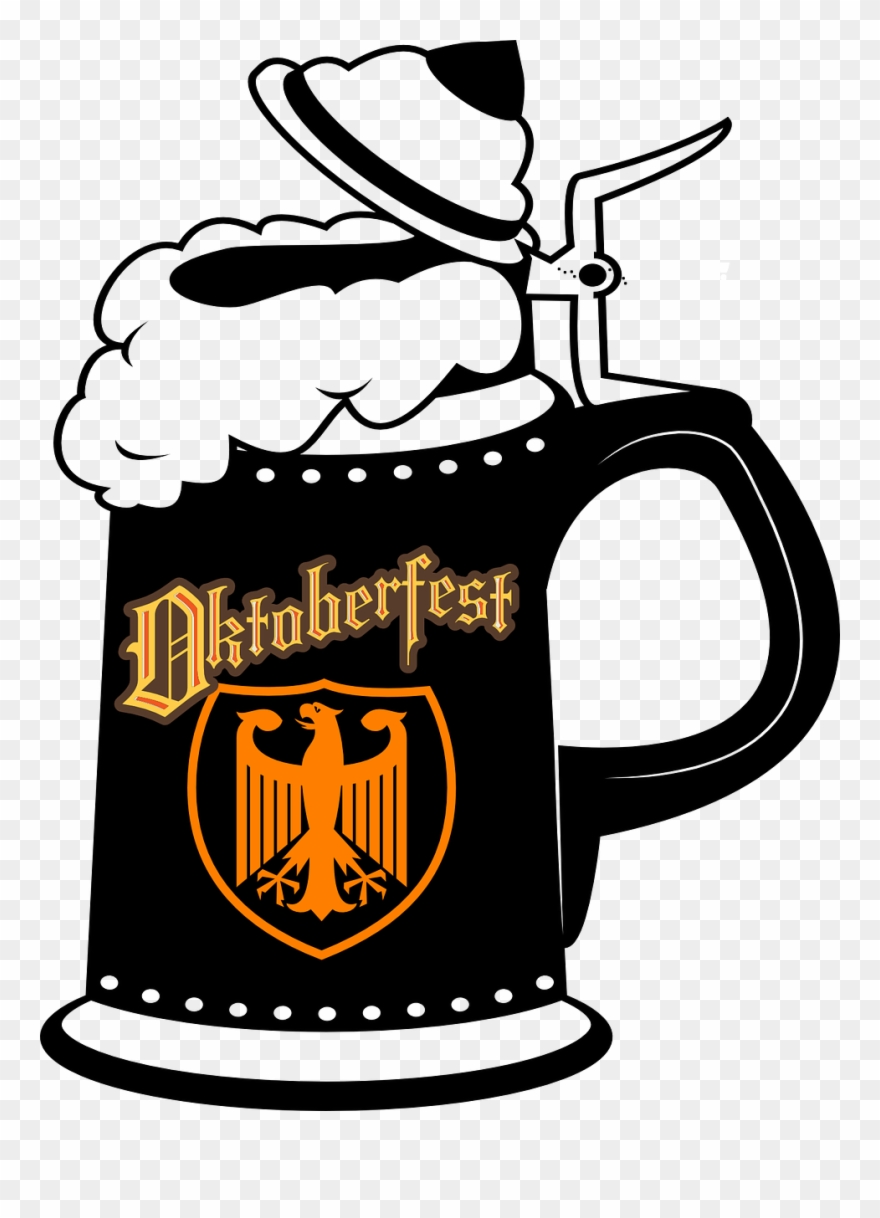 Germany, Beer, Oktoberfest, Alcohol, Fall - German Beer Stein Clip Art - Png Download