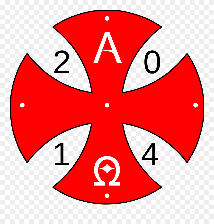 Paschal Candle Clip Art At Clker - Circular Cross - Png Download