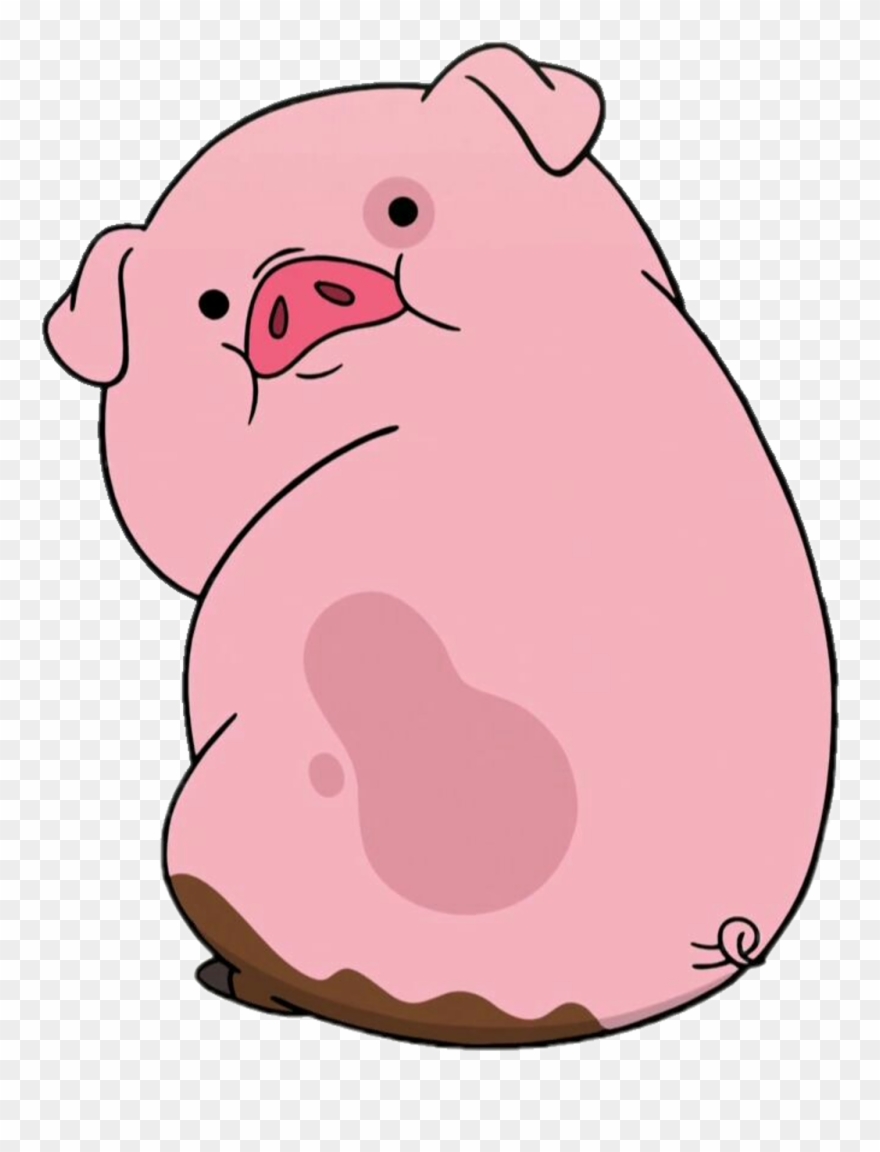Gravity Falls Waddles Looking Back - Pig From Gravity Falls Clipart