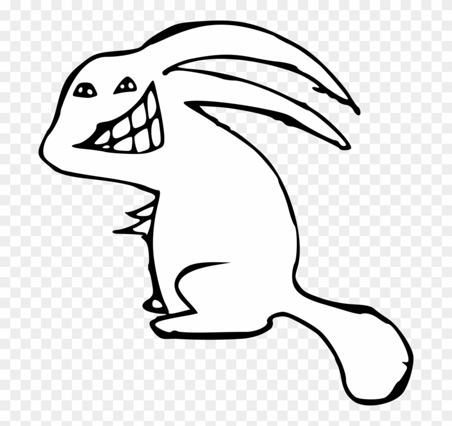 Hare Rabbit Line Art Carnivores Animal - Hare Clipart