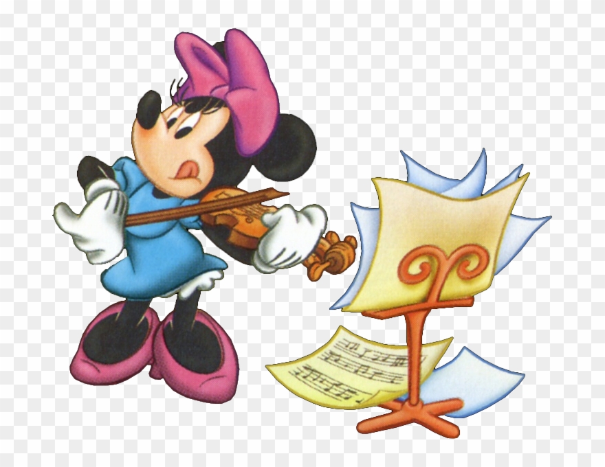 Golf Clipart Minnie Mouse - Minnie Mouse Playing Violin - Png Download
