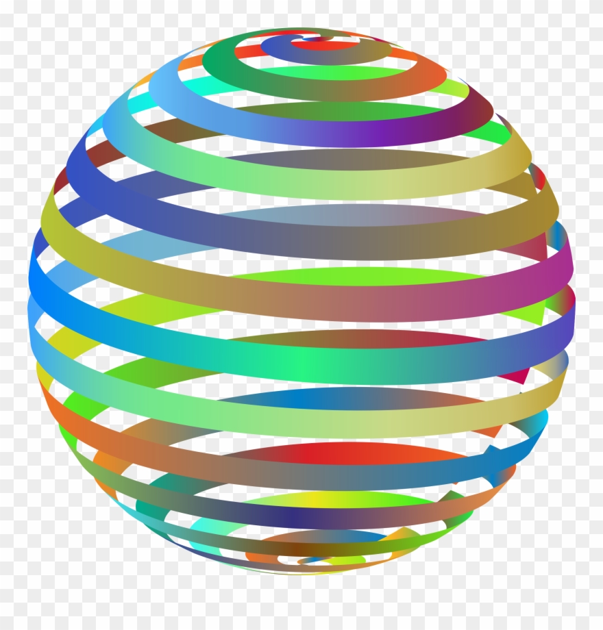 Sphere Geometry Three-dimensional Space Spiral Description - Three-dimensional Space Clipart