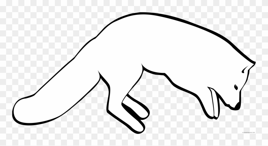 Arctic Fox Polar Bear Drawing Arctic Hare - Arctic Fox Clip Art - Png Download