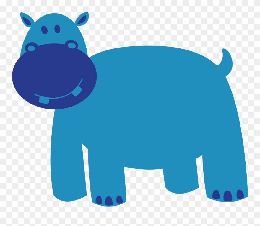 Colorful Animal Hippo Geometry 555px - Vector Image Of Animals Png Clipart