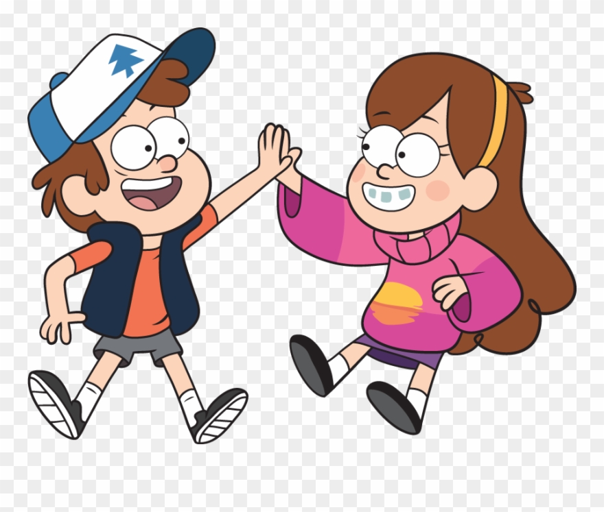 Beautiful High Five Clipart Free 16576 Clipartio Kids - Dipper Y Mabel Png Transparent Png