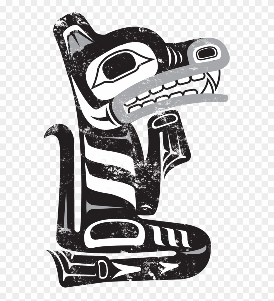 Northwest Nativeam Wolf - Pacific Northwest Native American Art Wolf Clipart