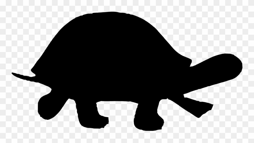 Turtle Animal Silhouettes Alligators - Turtle Silhouette Clipart - Png Download
