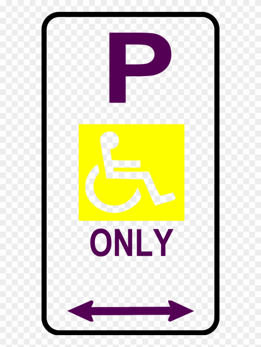 Sign Disabled Parking - Disabled Parking Sign Clipart