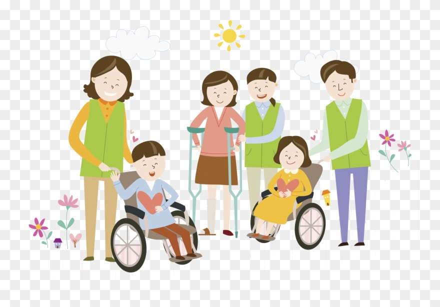 Injury Clipart Disability Person - People With Disability Cartoon - Png Download