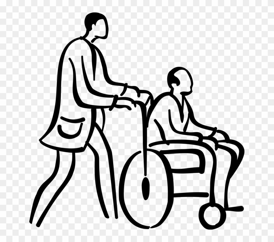 Hospital Patient In Wheelchair - Clipart Menschen Mit Behinderung - Png Download