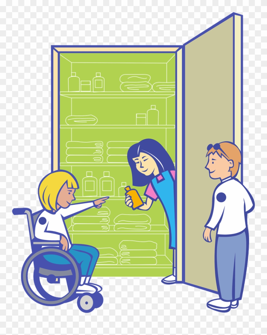 Wheelchair In A Star Free Kids In Cupboard - Children Helping Clipart - Png Download