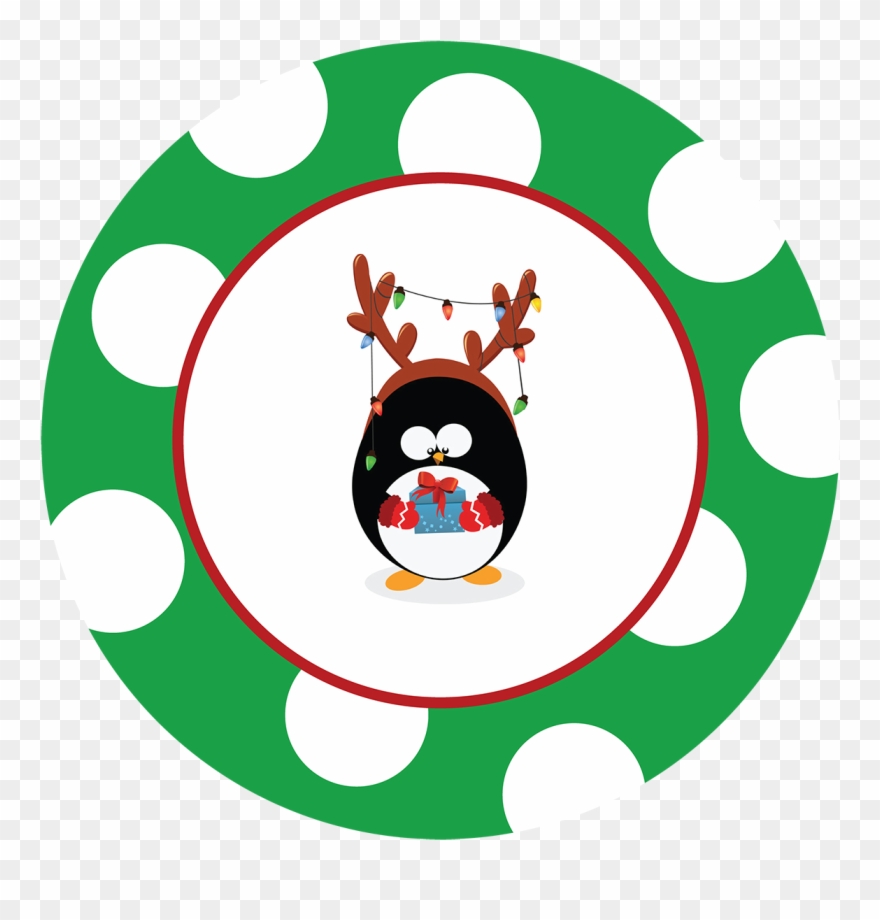 Santa Gift Tag - Christmas Penguin Set Large Mug Clipart