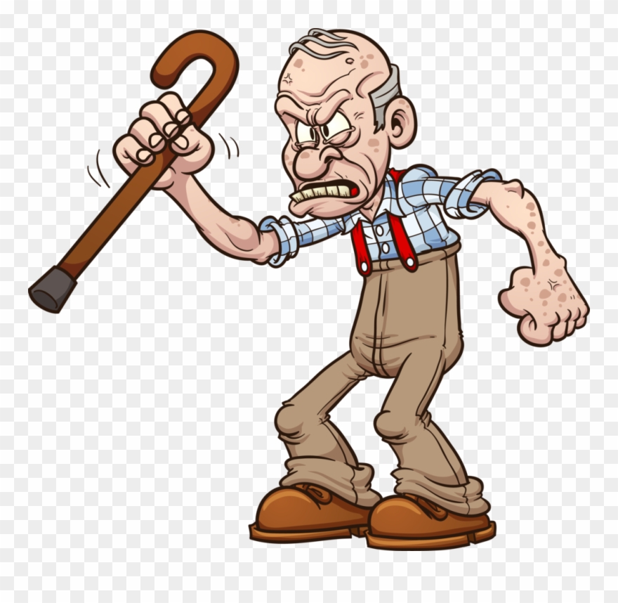 Grumpy Old Person - Grumpy Old Man Clipart - Png Download