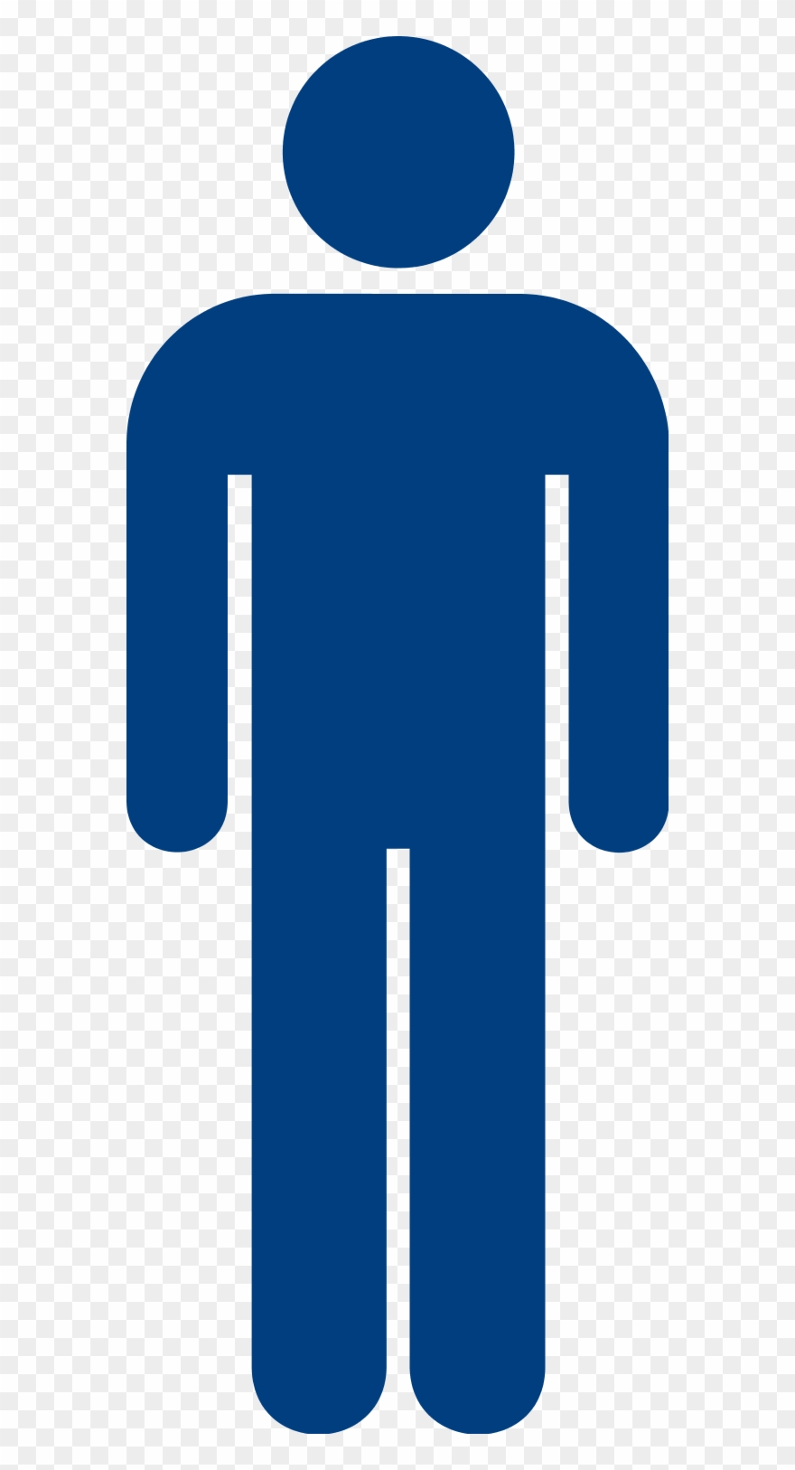 Male - Blue Mens Toilet Sign Clipart