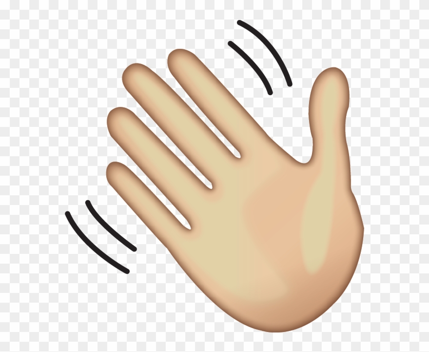 Download Waving Hand Sign Emoji Emoji Island Free Clip - Waving Hand Emoji Png Transparent Png