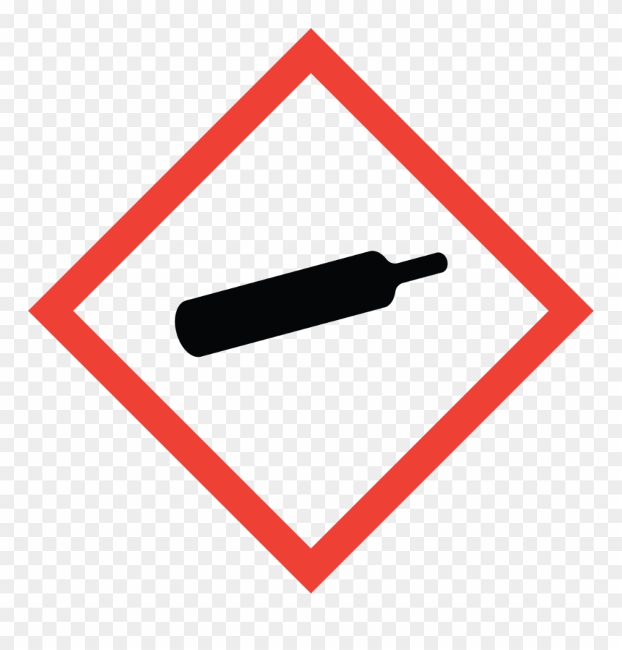 Gas Cylinder - Ghs Gas Cylinder Pictogram Clipart